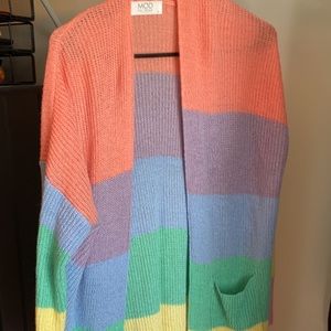 Pastel color block sweater